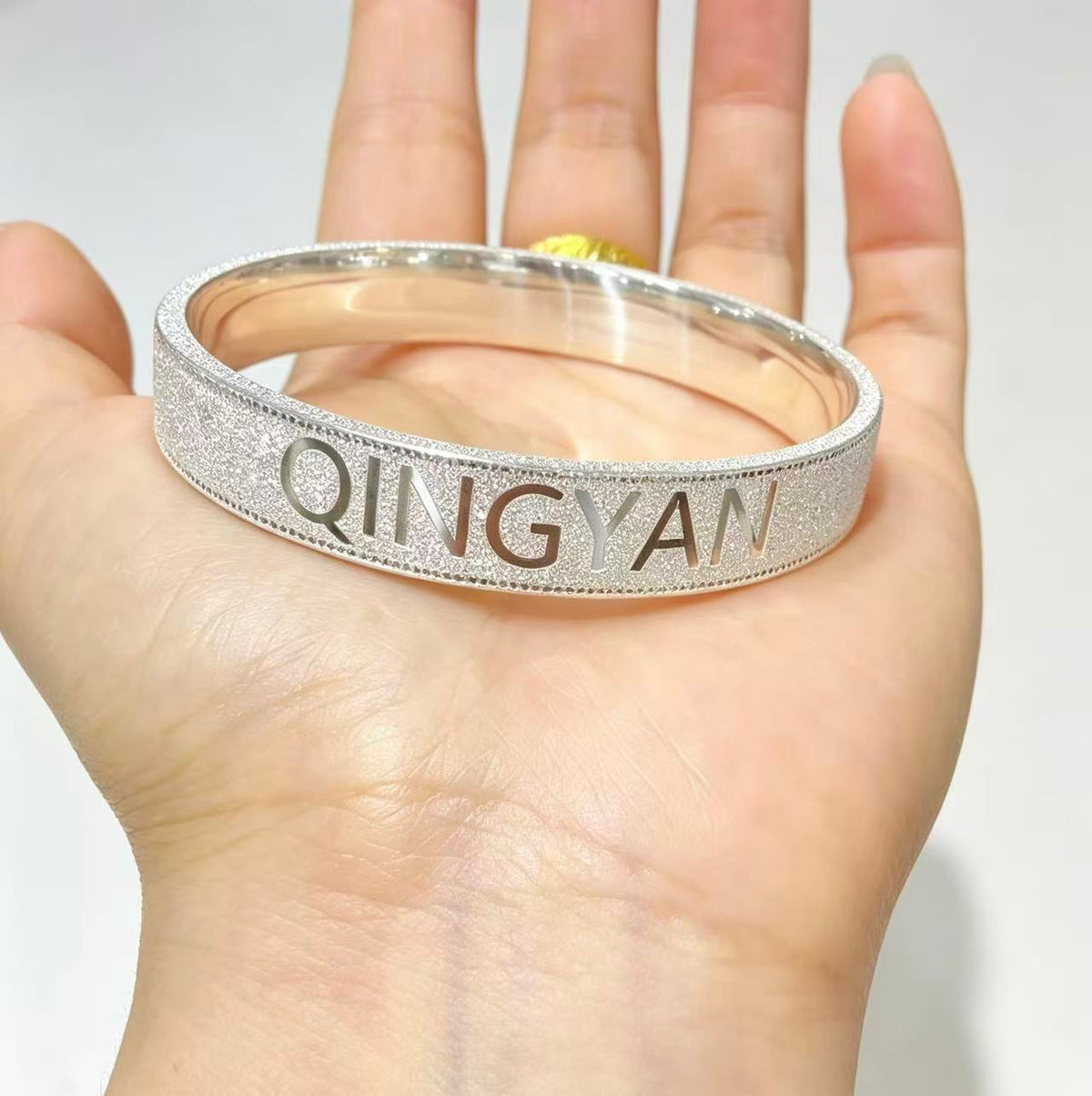 sterling silver cat eye bracelet supports customized name and pattern