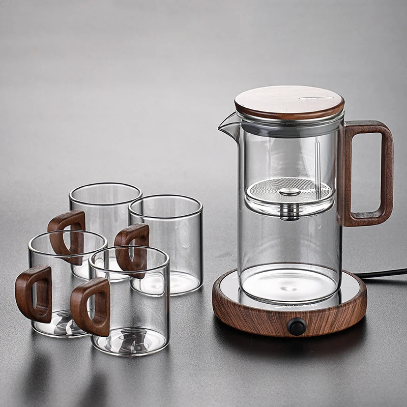 Glass Heat-Resistant Teacup for Tea-Making Magnetic Bubble-Absorbing Portable Business Artifact