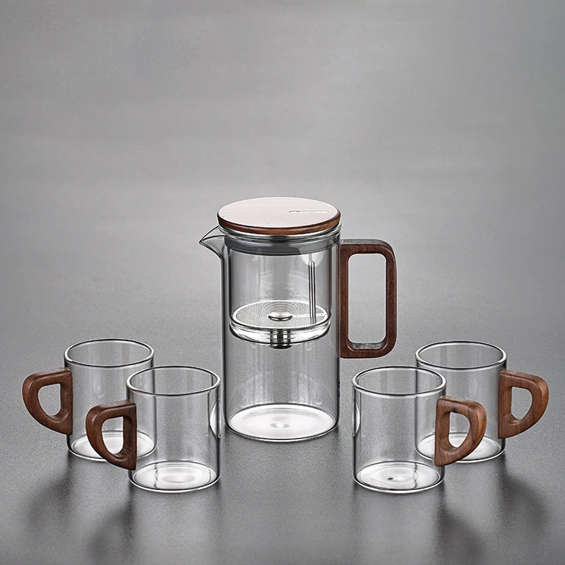 Glass Heat-Resistant Teacup for Tea-Making Magnetic Bubble-Absorbing Portable Business Artifact