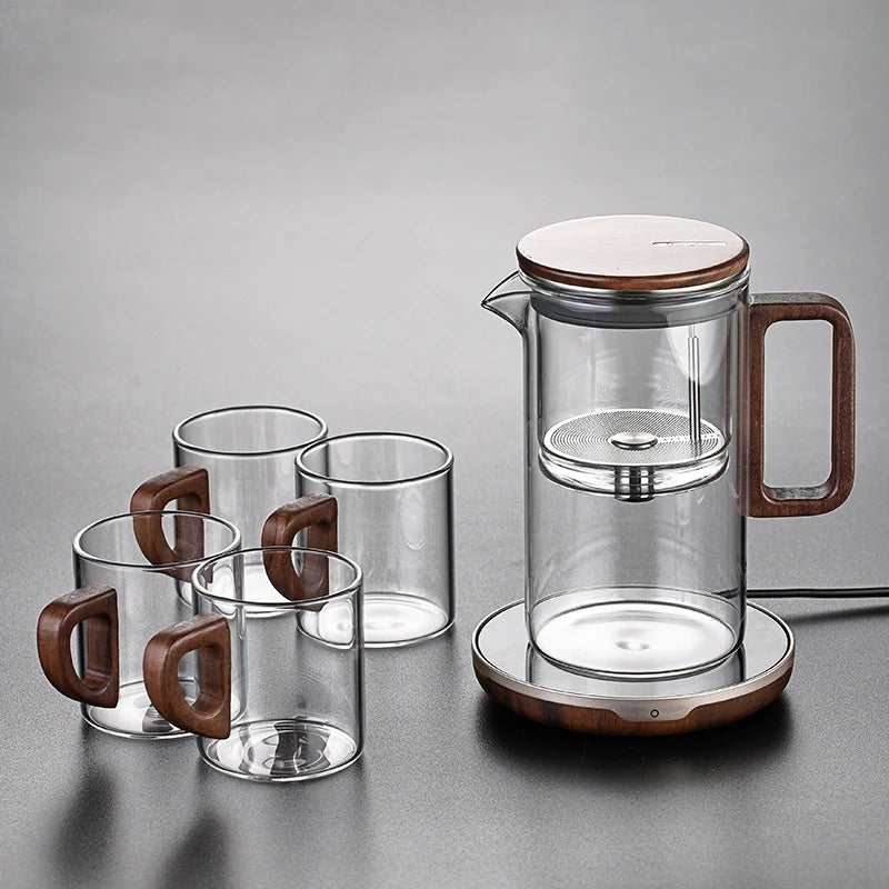 Glass Heat-Resistant Teacup for Tea-Making Magnetic Bubble-Absorbing Portable Business Artifact