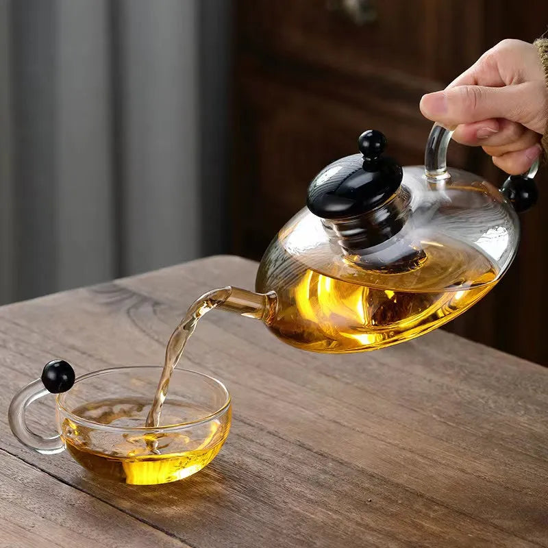 Kitchen glass teapot set 600ml