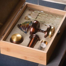 Görseli Galeri görüntüleyiciye yükleyin, Pure copper square incense burner set