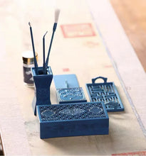 Görseli Galeri görüntüleyiciye yükleyin, Blue Pure Copper Incense Burner Set