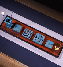 Load image into Gallery viewer, Blue Carved Cloud Pure Copper Square Set