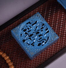 Load image into Gallery viewer, Blue Carved Cloud Pure Copper Square Set