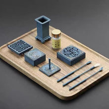 Load image into Gallery viewer, Blue Carved Cloud Pure Copper Square Set