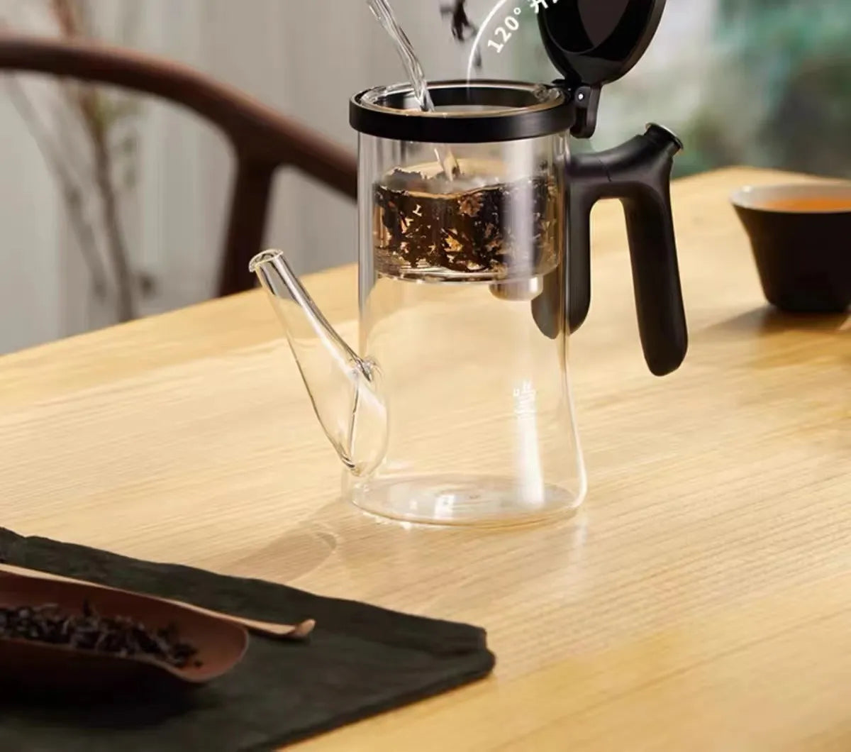 Glass induction teapot, lazy teapot