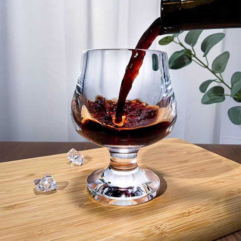 Raw ore crystal glass, short legged red wine glass, cocktail glass, fruit juice glass