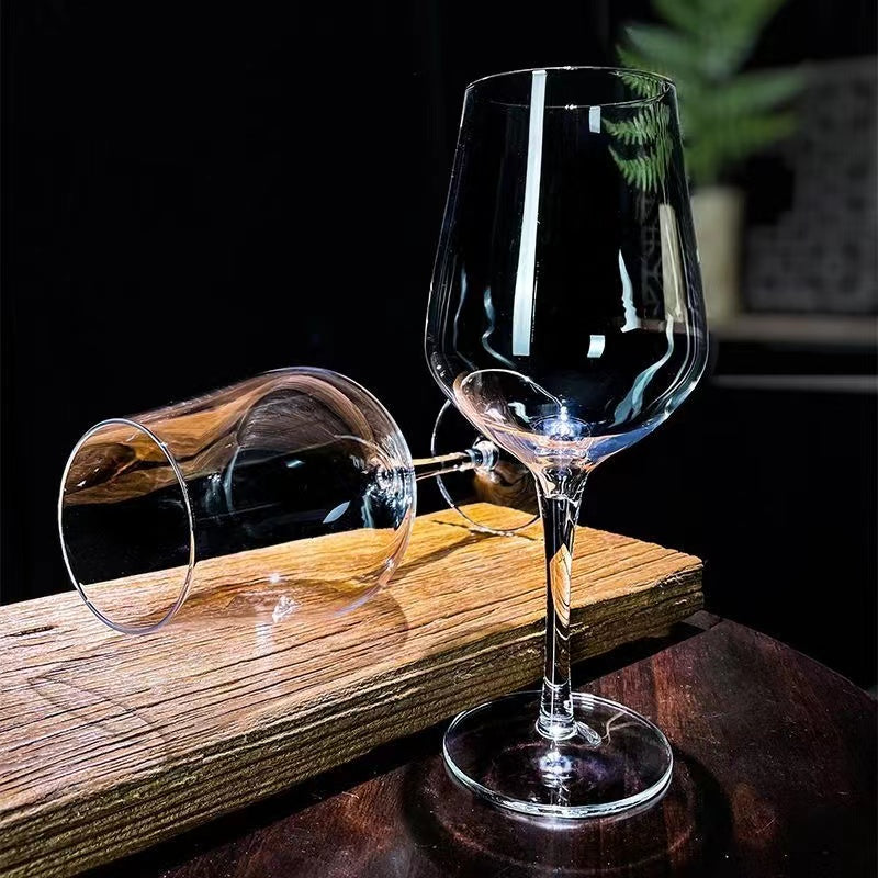 Natural crystal polishing, original mineral crystal high legged glass, red wine glass, high-end luxury wine glass, and wine utensils