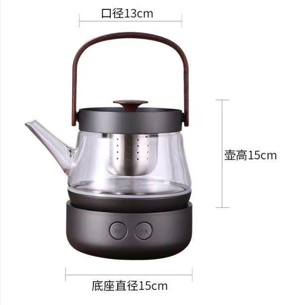 Boiling kettle glass tea maker, lifting beam tea set, electric tea stove cooking integrated machine