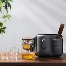 Görseli Galeri görüntüleyiciye yükleyin, Full glass inner liner, elegant cup, tea pot, small capacity tea cup, travel tea set