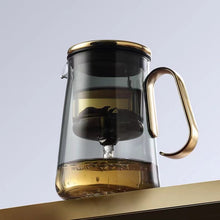 Load image into Gallery viewer, Elegant cup, all glass heat-resistant filter, tea brewing artifact, Kung Fu tea set, magnetic suction cup