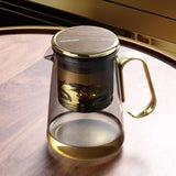 Elegant cup, all glass heat-resistant filter, tea brewing artifact, Kung Fu tea set, magnetic suction cup