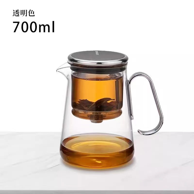 Elegant cup, all glass heat-resistant filter, tea brewing artifact, Kung Fu tea set, magnetic suction cup