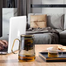 Load image into Gallery viewer, Elegant cup, all glass heat-resistant filter, tea brewing artifact, Kung Fu tea set, magnetic suction cup