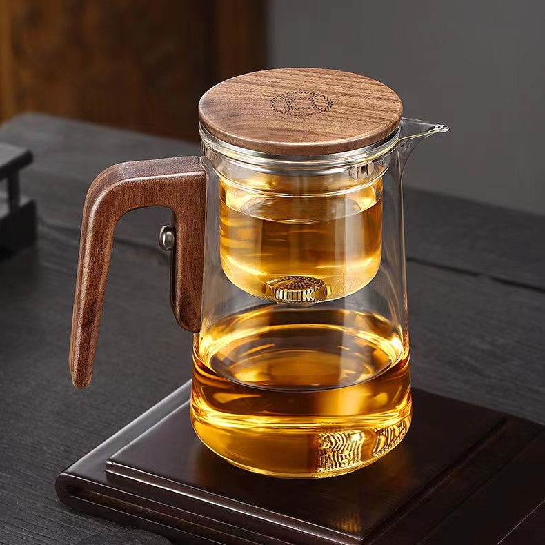 Household floating cup glass high-temperature magnetic suction filtration tea water separation