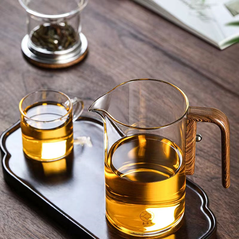 Household floating cup glass high-temperature magnetic suction filtration tea water separation