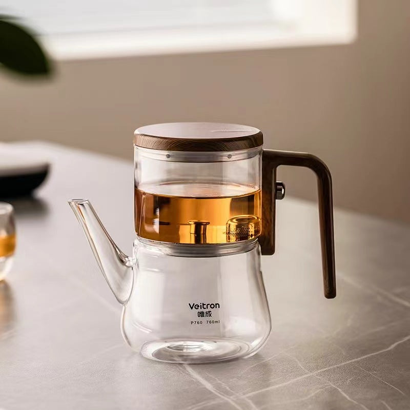 Household floating cup glass high-temperature magnetic suction filtration tea water separation