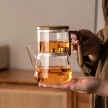 Görseli Galeri görüntüleyiciye yükleyin, Household floating cup glass high-temperature magnetic suction filtration tea water separation