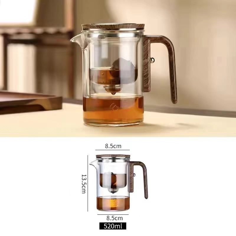 Household floating cup glass high-temperature magnetic suction filtration tea water separation