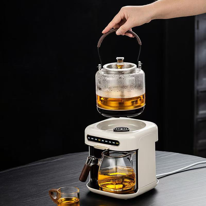 Steam spray type teapot, bottom water filling fully automatic tea maker, tea drinking machine