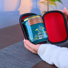 Görseli Galeri görüntüleyiciye yükleyin, Tea set: 1 pot, 5 cups, portable all-in-one storage, Chinese style ceramic tea set, car mounted, outdoor, easy to soak
