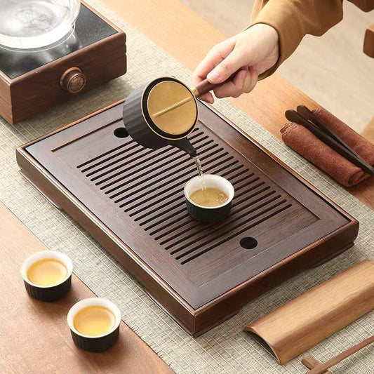 Simple bamboo tea tray and household storage box