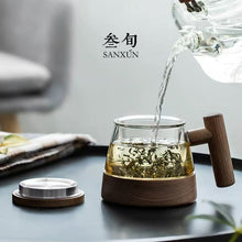 Load image into Gallery viewer, Magnetic glass tea cup, tea separation tea cup, office filter water cup
