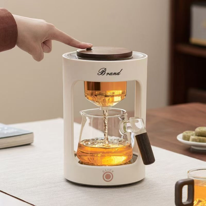 Smart automatic heat-preserving tea brewing machine, glass tea brewing pot set, household and office use, lazy person's tea brewing device