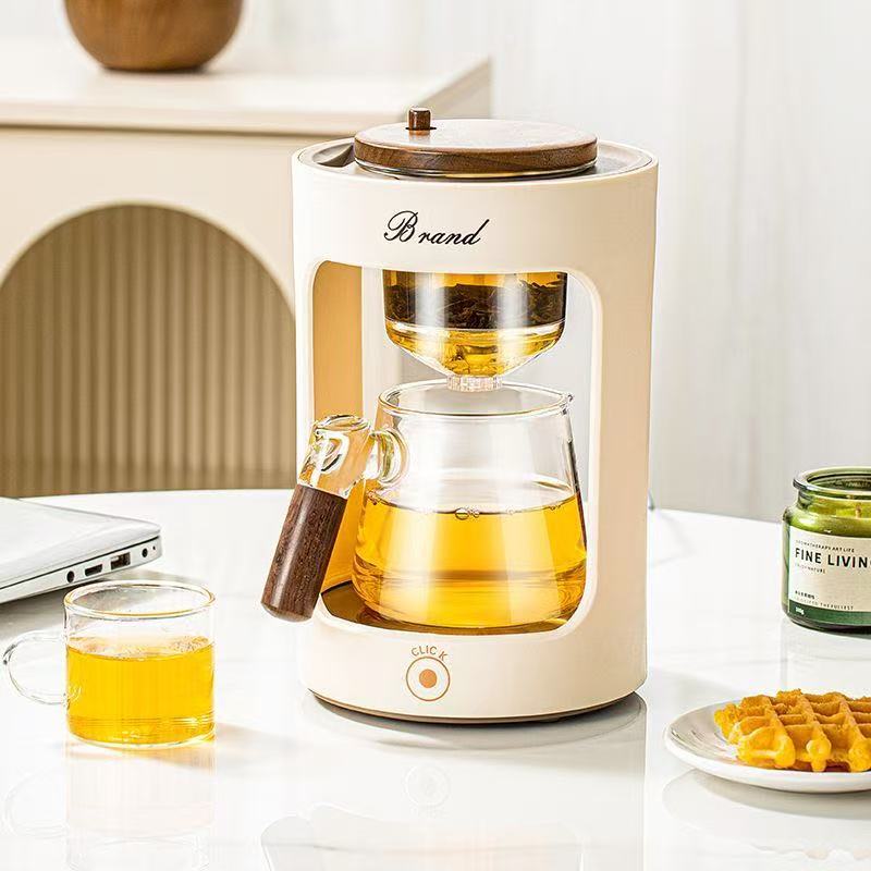 Smart automatic heat-preserving tea brewing machine, glass tea brewing pot set, household and office use, lazy person's tea brewing device