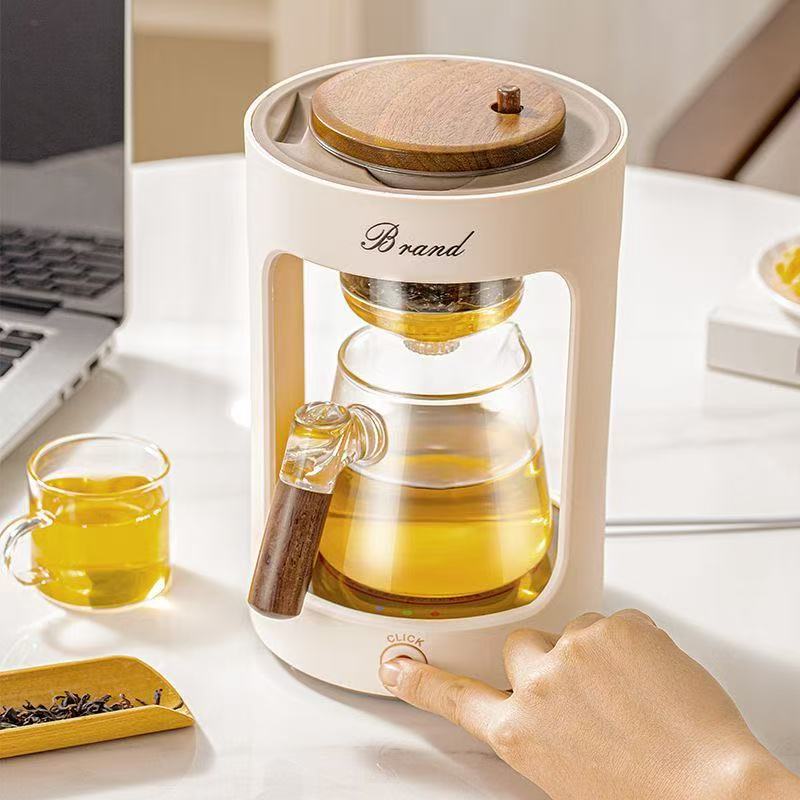 Smart automatic heat-preserving tea brewing machine, glass tea brewing pot set, household and office use, lazy person's tea brewing device