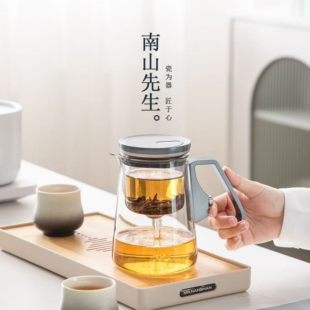 Household floating cup glass high-temperature magnetic suction filtration tea water separation