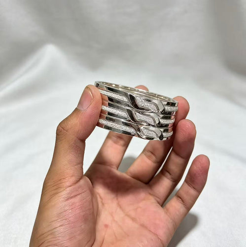 999 pure silver three loop bracelet supports customization