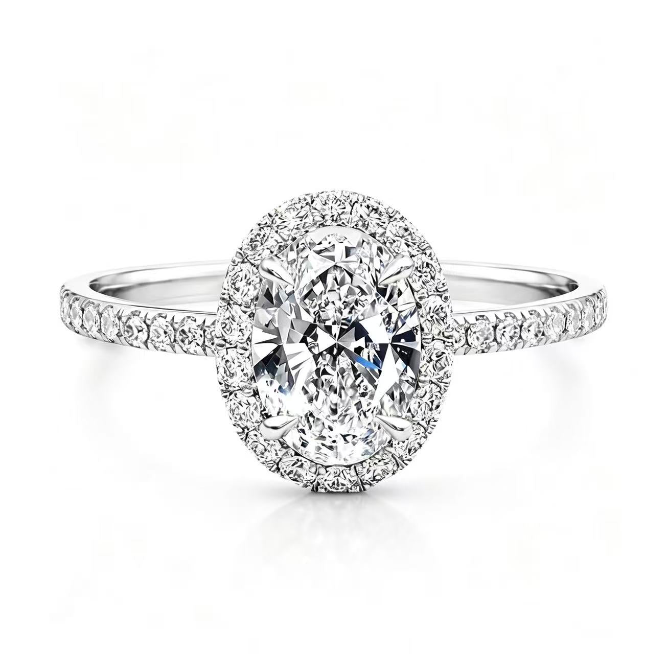 Oval diamond ring