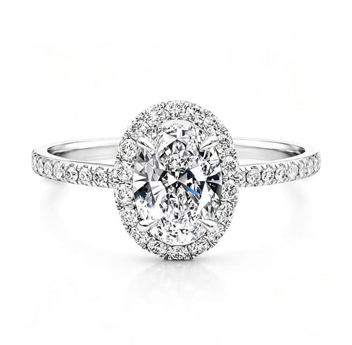 Oval diamond ring