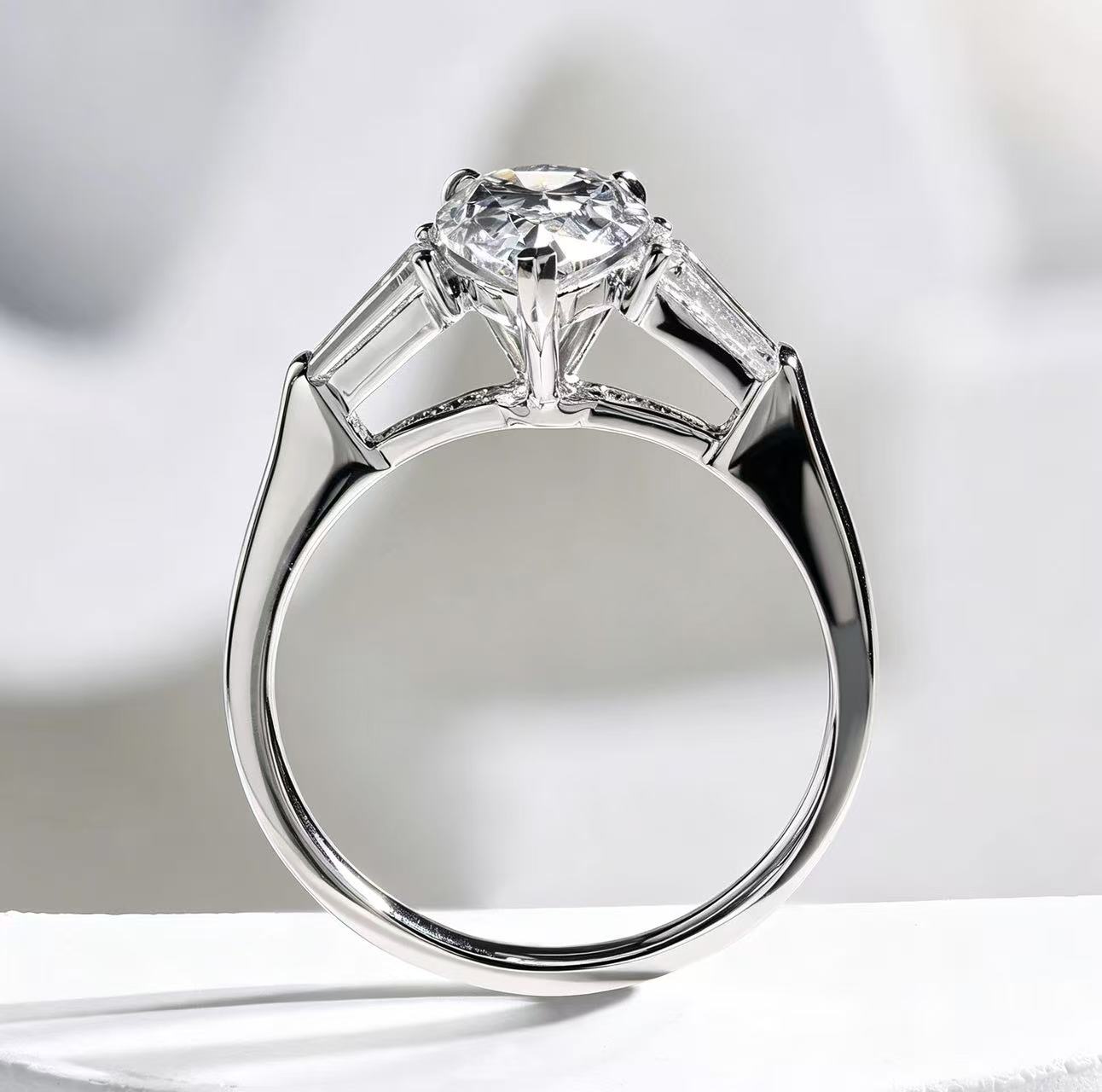 Waterdrop shaped ring