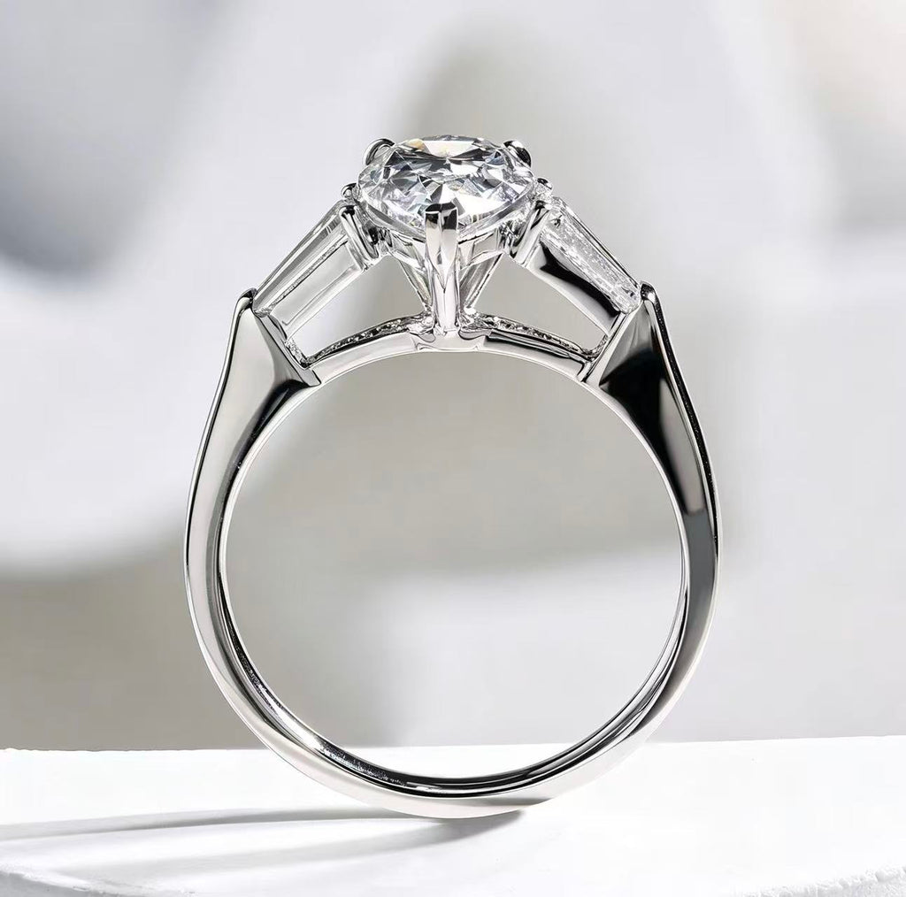 Waterdrop shaped ring