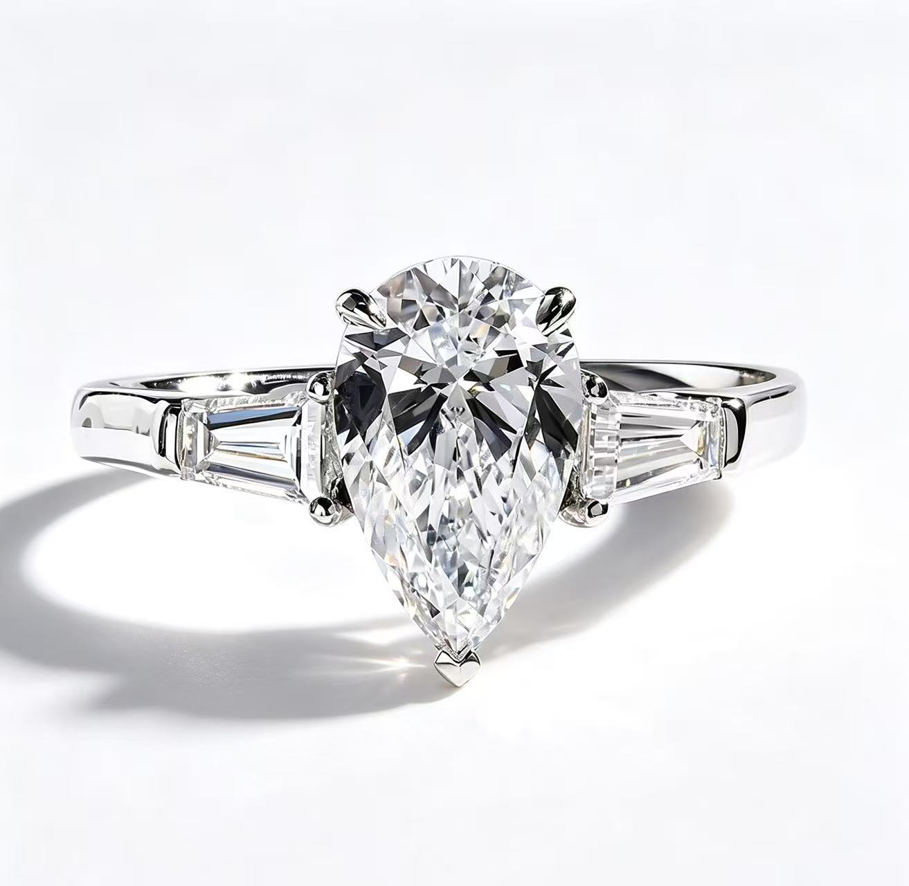 Waterdrop shaped ring