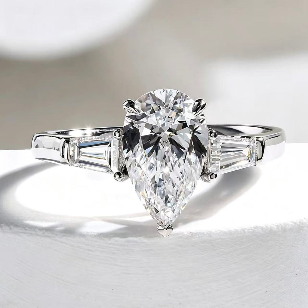 Waterdrop shaped ring