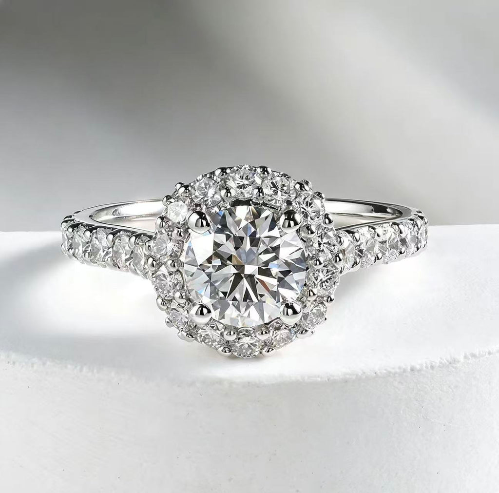 Round Platinum PT950 Ring