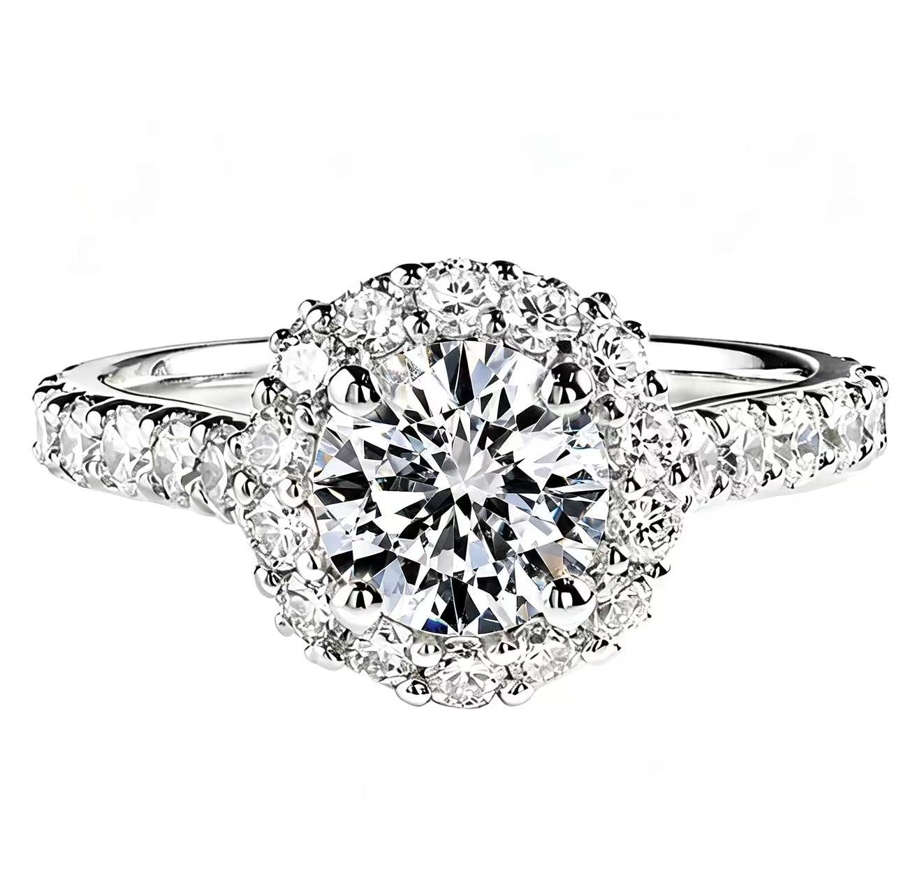 Round Platinum PT950 Ring
