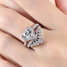 Load image into Gallery viewer, Heart shaped double layered ring