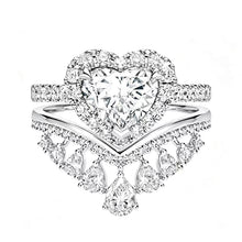 Load image into Gallery viewer, Heart shaped double layered ring