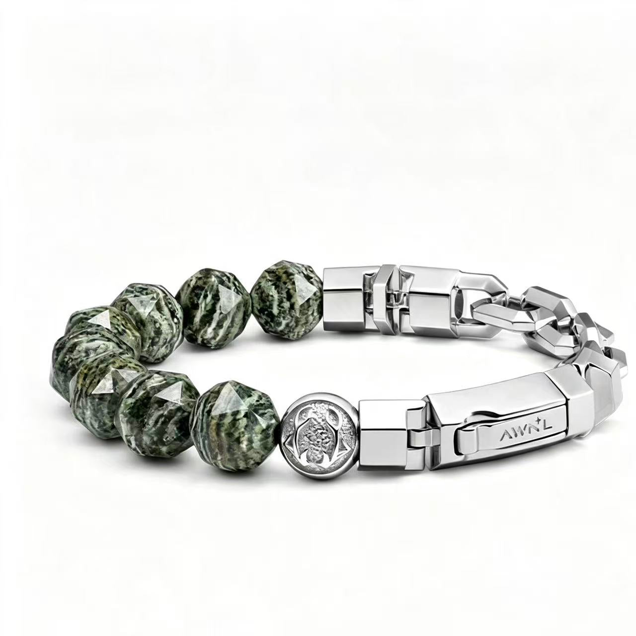 |Swedish AWNL Taikoo Xinghe Bracelet Longyan Stone S925 Silver Nordic Design