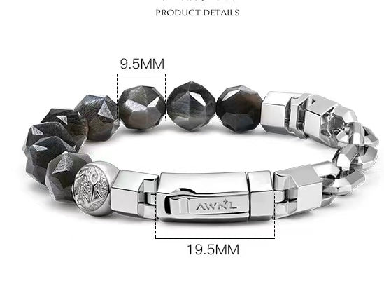 |Swedish AWNL Taikoo Xinghe Bracelet Longyan Stone S925 Silver Nordic Design