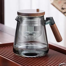 Load image into Gallery viewer, ea pot with heat-resistant glass inner liner, one click tea water separation press type tea cup