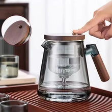 Load image into Gallery viewer, ea pot with heat-resistant glass inner liner, one click tea water separation press type tea cup