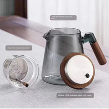 Load image into Gallery viewer, ea pot with heat-resistant glass inner liner, one click tea water separation press type tea cup