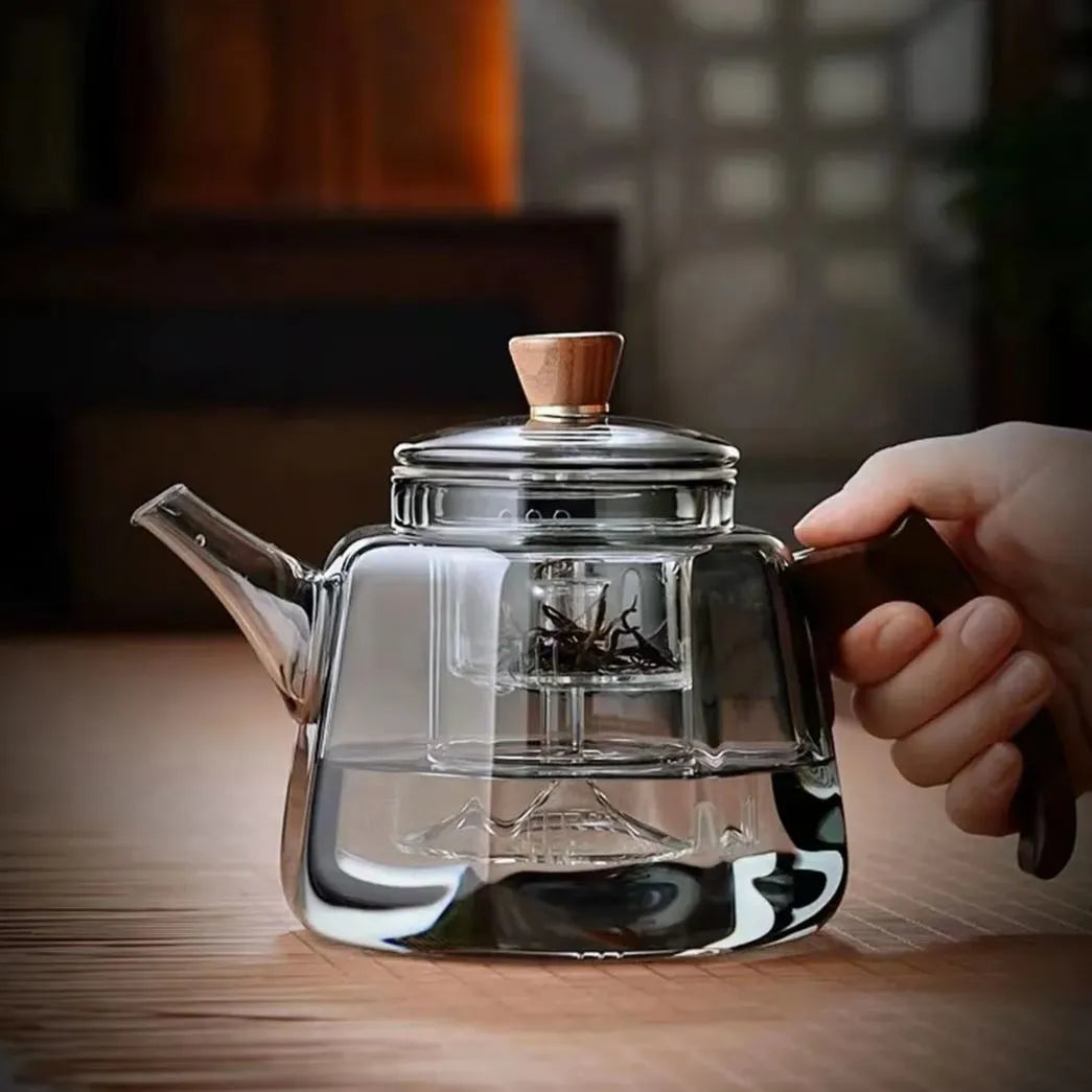 High temperature resistant glass teapot, household teapot, dedicated to boiling water