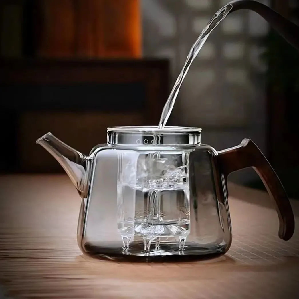 High temperature resistant glass teapot, household teapot, dedicated to boiling water